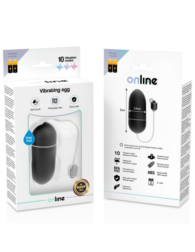 ONLINE - WATERPROOF VIBRATING EGG BLACK