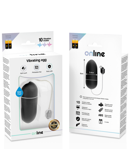 ONLINE - WATERPROOF VIBRATING EGG BLACK