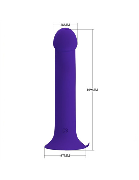 PRETTY LOVE - MURRAY YOUTH VIBRATING DILDO and RECHARGEABLE VIOLET