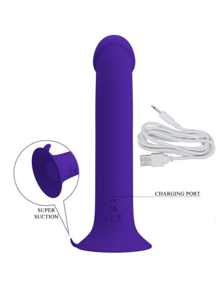 PRETTY LOVE - MURRAY YOUTH VIBRATING DILDO and RECHARGEABLE VIOLET