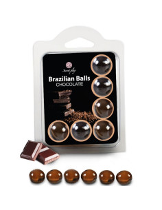 SECRETPLAY - SET 6 BRAZILIANS BALLS CHOCOLATE