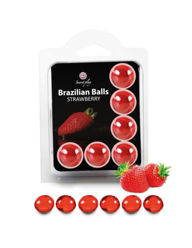 SECRETPLAY - SET 6 BRAZILIAN BALLS STRAWBERRY