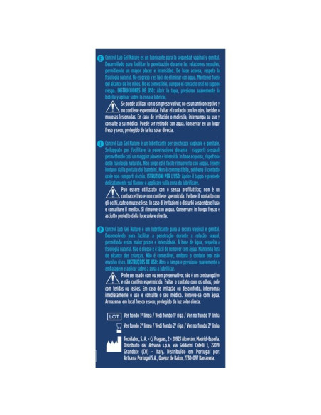 CONTROL - LUB GELIS NATŪRALUS LUBRIKANTAS 75 ML