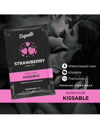 COQUETTE CHIC DESIRE - STRAWBERRY WATER BASED KISSABLE LUBRICANT POCKET 10 ML