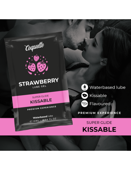 COQUETTE CHIC DESIRE - STRAWBERRY WATER BASED KISSABLE LUBRICANT POCKET 10 ML