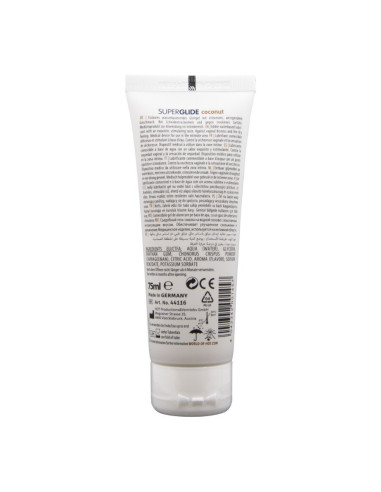 HOT - SUPERGLIDE VALGOMASIS TEPAVIMASIS SKYSTIS, PAGAMINTAS IŠ KOKOSŲ ALIEJUS, 75 ML
