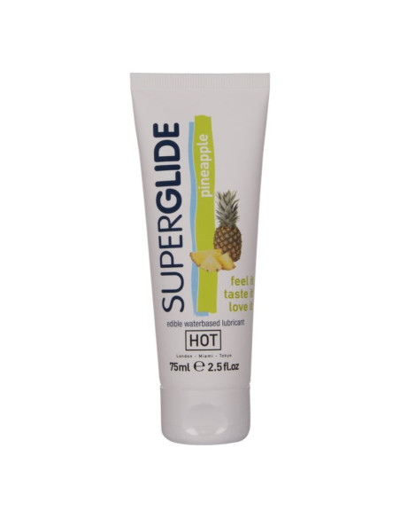 HOT - SUPERGLIDE EDIBLE LUBRICANT WATERBASED PINEAPPLE 75 ML