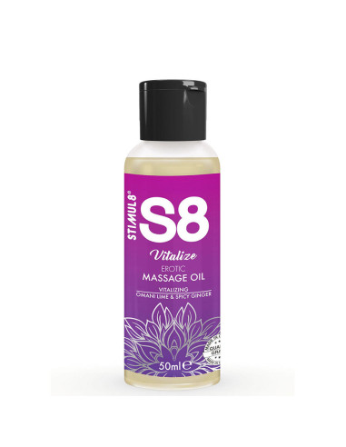 STIMUL8 - S8 VITALIZE EROTIC MASSAGE OIL LIME 50 ML