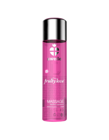 SWEDE - FRUITY LOVE WARMING EFFECT MASSAGE OIL PINK RASPBERRY AND RHUBARB 120 ML