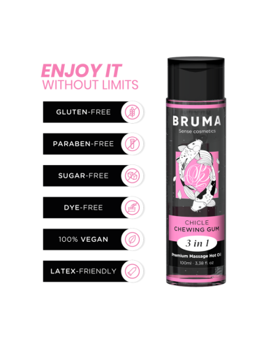 BRUMA - PREMIUM MASSAGE HOT OIL CHEWING GUM 3 IN 1 - 100 ML