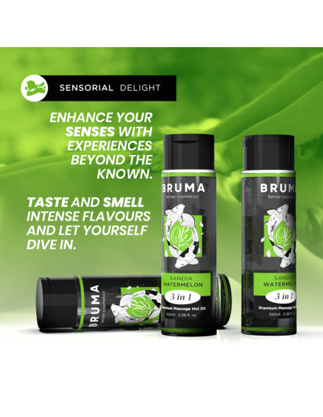 BRUMA - PREMIUM MASSAGE HOT OIL WATERMELON 3 IN 1 - 100 ML
