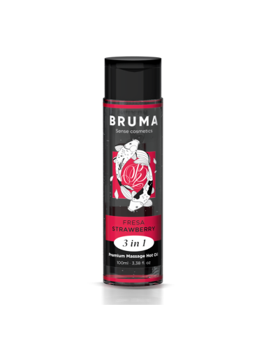 BRUMA - PREMIUM MASSAGE HOT OIL STRAWBERRY 3 IN 1 - 100 ML