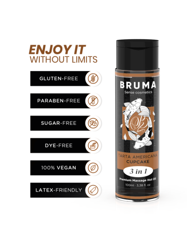 BRUMA - PREMIUM MASSAGE HOT OIL CUPCAKE 3 IN 1 - 100 ML