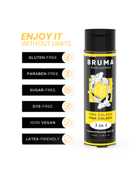 BRUMA - PREMIUM KLASĖS MASAŽINIS KARŠTAS HOT „PINA COLADA“ 3 IN 1 - 100 ML