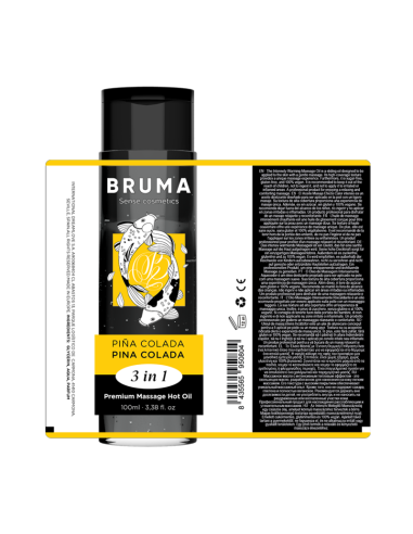 BRUMA - PREMIUM MASSAGE HOT OIL PINA COLADA 3 IN 1 - 100 ML