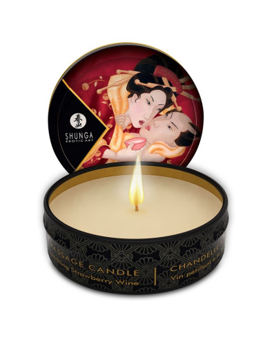 SHUNGA - MINI CARESS BY CANDLELIGHT DISPLAY MASSAGE CANDLES 24 UNITS
