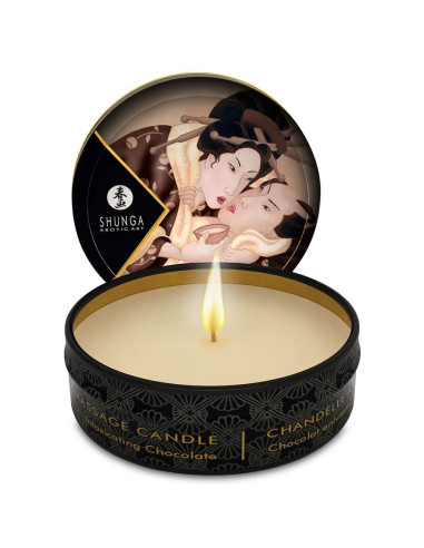 SHUNGA - MINI CARESS BY CANDLELIGHT DISPLAY MASSAGE CANDLES 24 UNITS