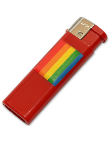 PRIDE - LIGHTER RED WITH LGBT FLAG