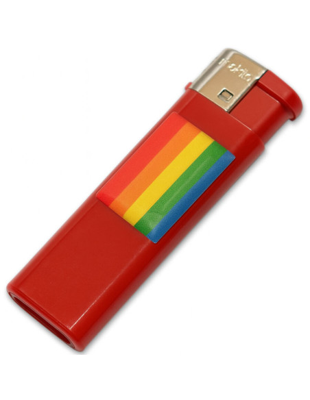 PRIDE – ŠVIESESNĖ RAUDONA SPALVA SU LGBT VĖLIAVA