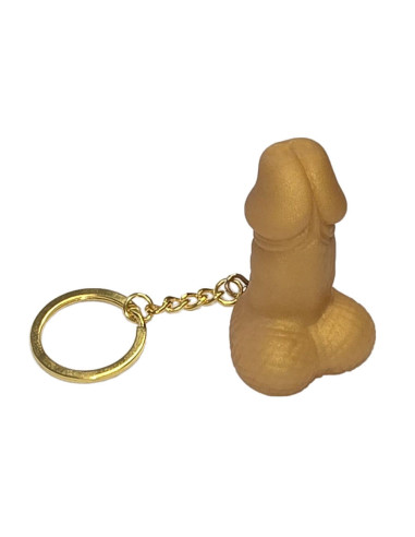 DIABLO PICANTE - PENIS SHAPED WHISTLE KEYRING GOLD COLOR