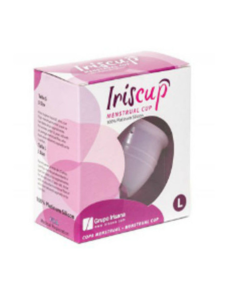 IRISCUP - didelis rožinis mėnesio puodelis be sterilizatoriaus