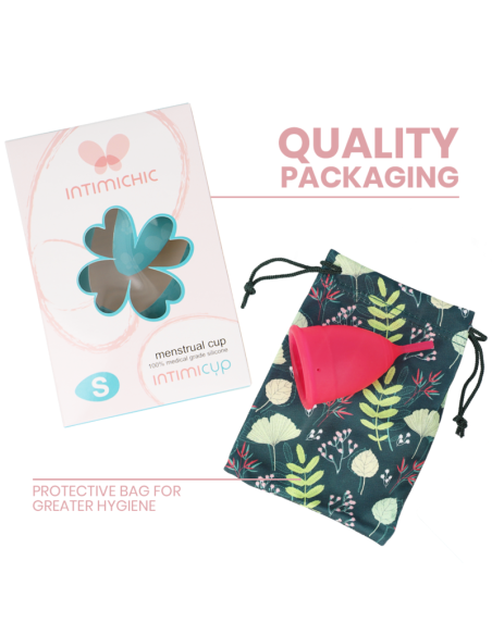INTIMICHIC - MENSTRUAL CUP MEDICAL GRADE SILICONE - SIZE S