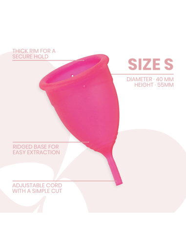 INTIMICHIC - MENSTRUAL CUP MEDICAL GRADE SILICONE - SIZE S