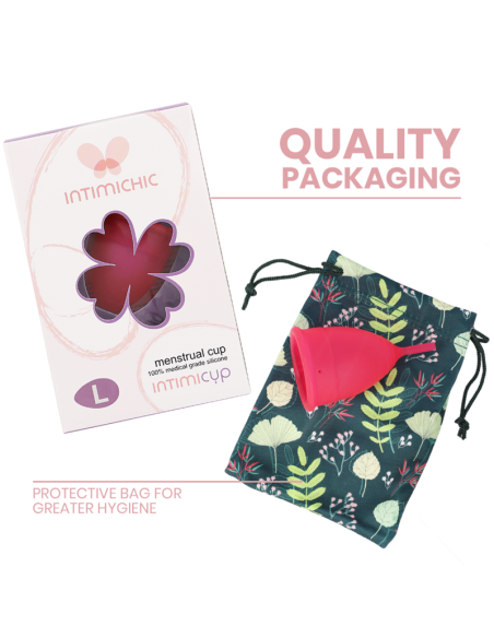 INTIMICHIC - MENSTRUAL CUP MEDICAL GRADE SILICONE - SIZE L