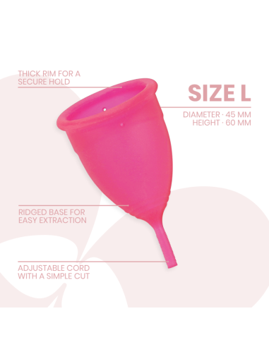 INTIMICHIC - MENSTRUAL CUP MEDICAL GRADE SILICONE - SIZE L