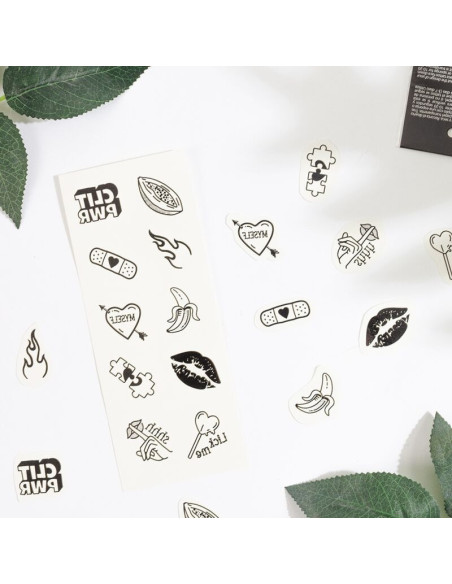 SECRET PLAY - SET OF 10 CANDY COLLECTION TEMPORARY TATTOOS