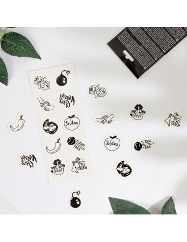 SECRET PLAY - SET OF 10 SPICY COLLECTION TEMPORARY TATTOOS