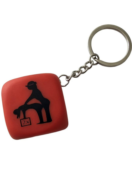 DIABLO PICANTE - RED DICE KEYCHAIN WITH POSES