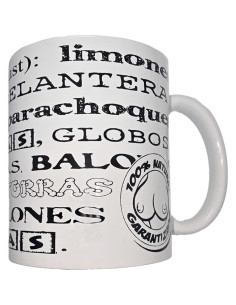 DIABLO PICANTE - WHITE MUG WITH BOOB SYNONYMS 370 ML
