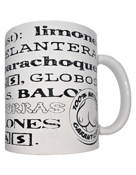 DIABLO PICANTE - WHITE MUG WITH BOOB SYNONYMS 370 ML