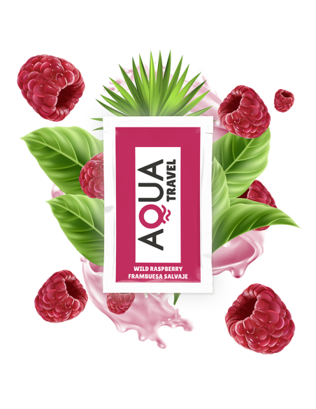 AQUA TRAVEL - WILD RASPBERRY FLAVOUR WATERBASED LUBRICANT 6 ML