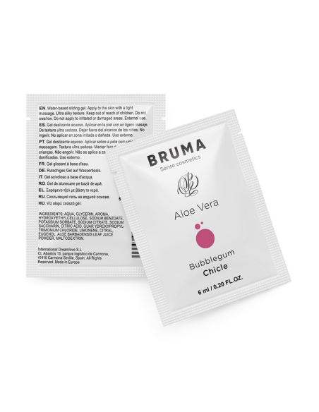 BRUMA - ALOE VERA SLIDING GEL BUBBLEGUM FLAVOR 6 ML