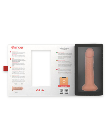 ONINDER - MEDIUM BOGOTÁ VIBRATOR DILDO 9 SPEEDS NATURAL 20 CM -O- 4.2 CM - FREE APP