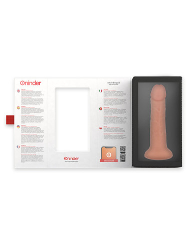 ONINDER - MAŽAS BOGOTÁ VIBRUOJAMAS DILDO, 9 GREIČIAI, NATŪRALUS, 17,5 CM - O - 4 CM - NEMOKAMA PROGRAMĖLĖ