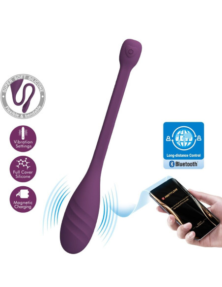 PRETTY LOVE - LEVIATHAN APP CONTROLLED VIBRATOR PURPLE