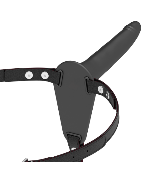 FETISH SUBMISSIVE HARNESS - JUODAS SILIKONINIS 15 CM