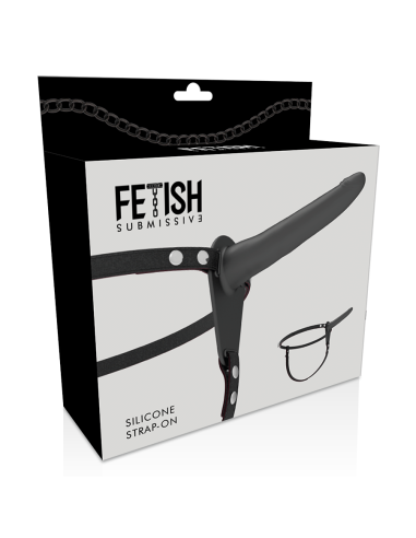 FETISH SUBMISSIVE HARNESS - BLACK SILICONE 15 CM