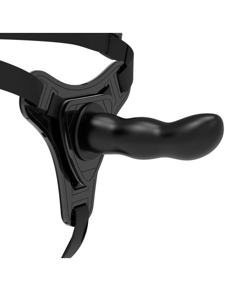 FETISH SUBMISSIVE HARNESS - BLACK SILICONE G-SPOT 16 CM