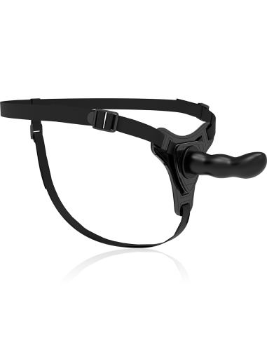 FETISH SUBMISSIVE HARNESS - BLACK SILICONE G-SPOT 16 CM