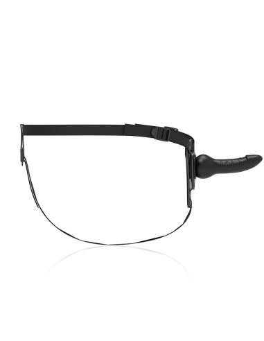 FETISH SUBMISSIVE HARNESS - JUODAS SILIKONINIS REALISTINIS 16 CM