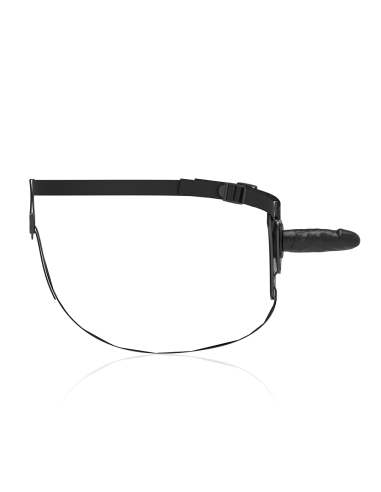 FETISH SUBMISSIVE HARNESS - REALISTIC BLACK SILICONE 15 CM