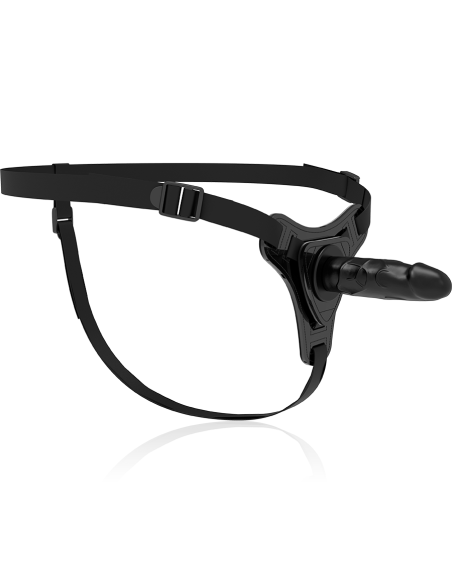 FETISH SUBMISSIVE HARNESS - REALISTINIS JUODAS SILIKONINIS 15 CM