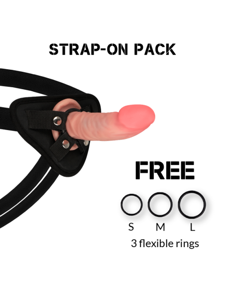 ROCKARMY - HARNESS DUAL DENSITY TIGER REALISTIC DILDO 14 CM -O- 4.46 CM