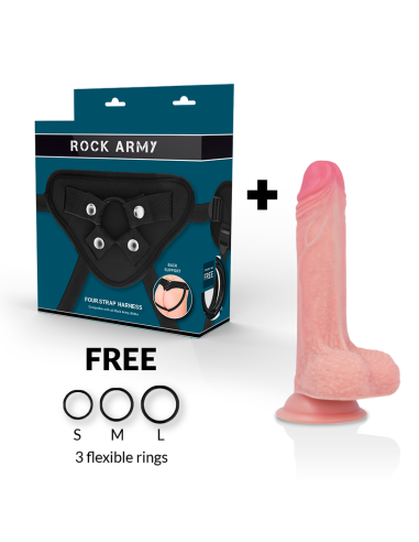 ROCKARMY - HARNESS LIQUID SILICONE PREMIUM MUSTANG REALISTIC 18 CM -O- 4.14 CM