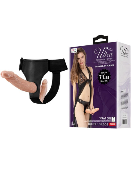 BAILE - ULTRA PASSIONATE DOUBLE DILDOS WITH HARNESS