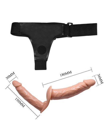 BAILE - YPAČ AISTRINGI DVIGUBI DILDO SU DIRŽAIS